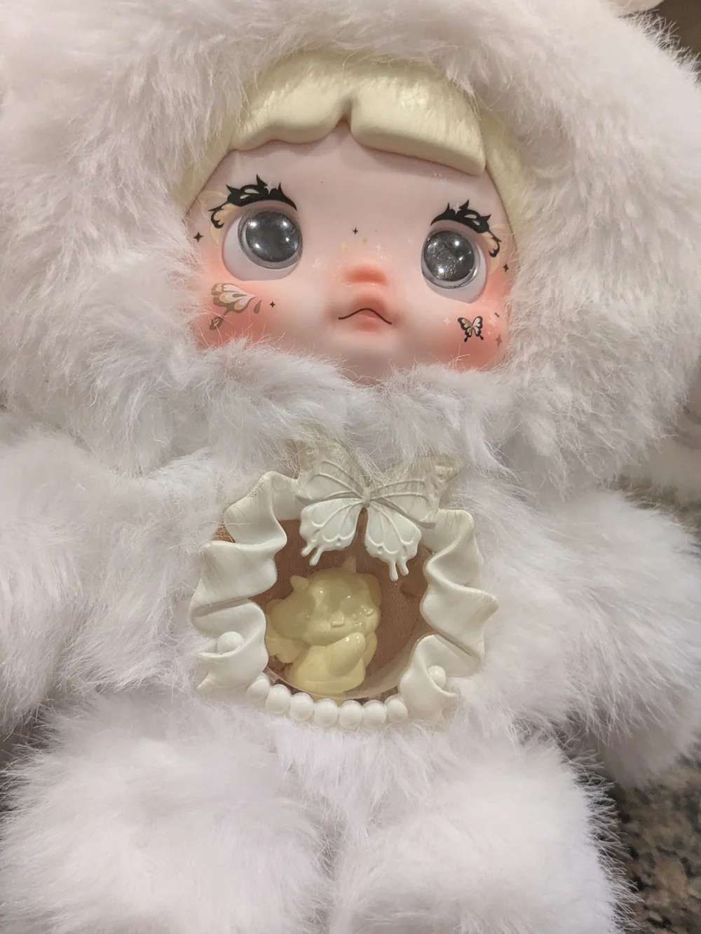 Nommi Fantasy World Series Plush White Lamb Doll with Bow